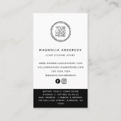 Mobile Notar-Foto Fügen Sie Ihre Logos soziale Med Visitenkarte (Rückseite)