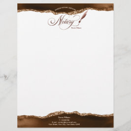 Mobile Notar & Loan Signature Agent Pink Agate Fly Briefbogen