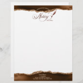 Mobile Notar & Loan Signature Agent Pink Agate Fly Briefbogen (Vorne/Hinten)