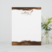 Mobile Notar & Loan Signature Agent Pink Agate Fly Briefbogen (Stehend Vorderseite)