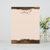 Mobile Notar & Loan Signature Agent Pink Agate Fly Briefbogen (Stehend Vorderseite)