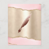 Mobile Notar & Loan Signature Agent Pink Agate Fly Flyer (Hinten)