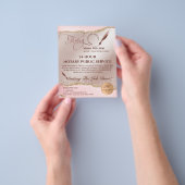 Mobile Notar & Loan Signature Agent Pink Agate Fly Flyer (Gruppe)