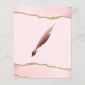 Mobile Notar & Loan Signature Agent Pink Agate Fly Flyer (Hinten)