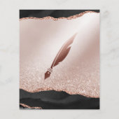 Mobile Notar & Loan Signature Agent Pink Agate Fly Flyer (Hinten)