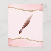 Mobile Notar & Loan Signature Agent Pink Agate Fly Flyer (Hinten)