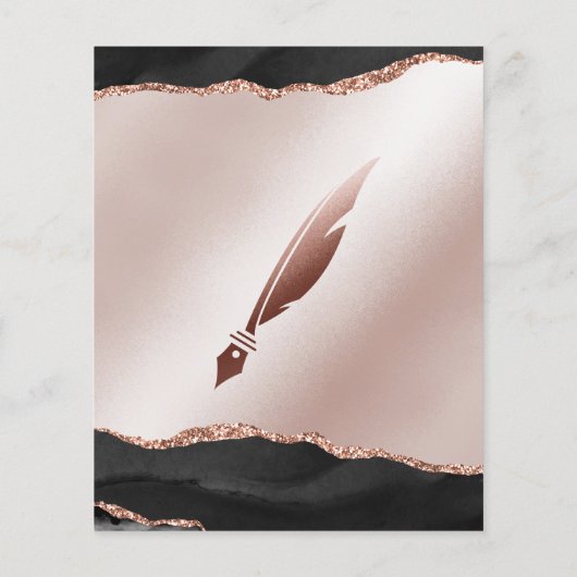 Mobile Notar & Loan Signature Agent Pink Agate Fly Flyer (Hinten)