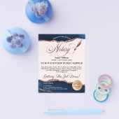 Mobile Notar & Loan Signature Agent Pink Agate Fly Flyer (Einzeln)