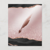 Mobile Notar & Loan Signature Agent Pink Agate Fly Flyer (Hinten)