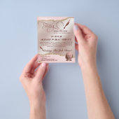 Mobile Notar & Loan Signature Agent Pink Agate Fly Flyer (Gruppe)