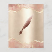 Mobile Notar & Loan Signature Agent Pink Agate Fly Flyer (Hinten)