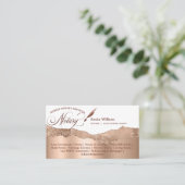 Mobile Notar & Loan Signature Agent Pink Agate Fly Visitenkarte (Stehend Vorderseite)