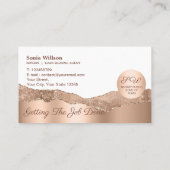 Mobile Notar & Loan Signature Agent Pink Agate Fly Visitenkarte (Rückseite)