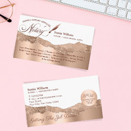 Mobile Notar & Loan Signature Agent Pink Agate Fly Visitenkarte