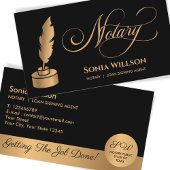 Mobile Notar & Loan Signature Agent Pink Agate Fly Visitenkarte