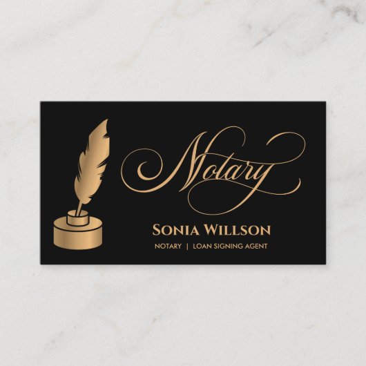 Mobile Notar & Loan Signature Agent Pink Agate Fly Visitenkarte (Vorderseite)