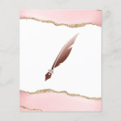 Mobile Notar & Loan Signature Agent Pink Agate Flyer (Hinten)