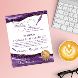 Mobile Notar & Loan Signing Agent Aquamarin Agate  Flyer