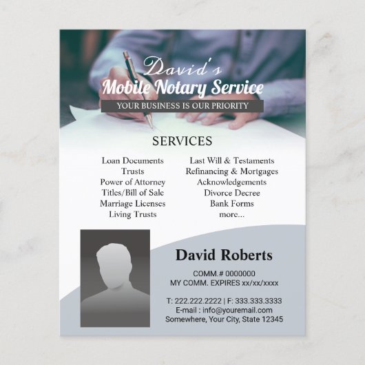 Mobile Notar & Loan Signing Agent Beruflich Flyer (Vorne)