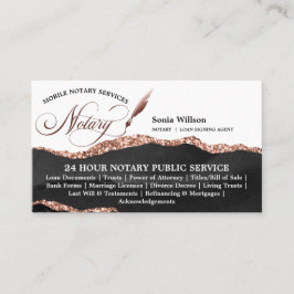 Mobile Notar & Loan Signing Agent Black Agate Bus Visitenkarte