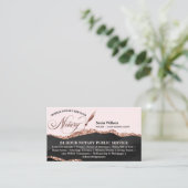 Mobile Notar & Loan Signing Agent Black Agate Visitenkarte (Stehend Vorderseite)