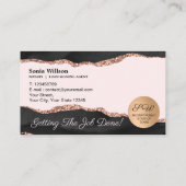 Mobile Notar & Loan Signing Agent Black Agate Visitenkarte (Rückseite)