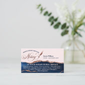 Mobile Notar & Loan Signing Agent Navy Flyer Visitenkarte (Stehend Vorderseite)