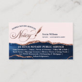 Mobile Notar & Loan Signing Agent Navy Flyer Visitenkarte (Vorderseite)