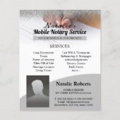 Mobile Notar & Loan Signing Agent Silver Glitzer Flyer (Vorne)