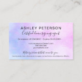 Mobile Notar öffentlich-Drehbuch rosa Perle hologr Visitenkarte (Rückseite)