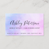 Mobile Notar öffentlich-Drehbuch rosa Perle hologr Visitenkarte (Vorderseite)