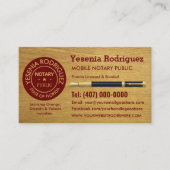 Mobile Notar Public Business Card Visitenkarte (Vorderseite)