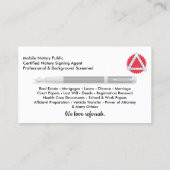 Mobile Notar Public Business Card Visitenkarte (Rückseite)
