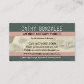 Mobile Notar Public Business Card Visitenkarte (Vorderseite)