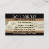 Mobile Notar Public Business Card Visitenkarte (Vorderseite)