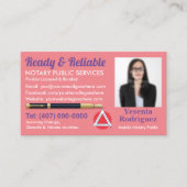 Mobile Notar Public Customizable Foto Business C Visitenkarte (Vorderseite)