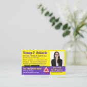 Mobile Notar Public Customizable Foto Business C Visitenkarte (Stehend Vorderseite)