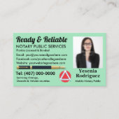 Mobile Notar Public Customizable Foto Business C Visitenkarte (Vorderseite)