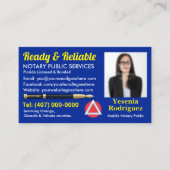 Mobile Notar Public Customizable Foto Business C Visitenkarte (Vorderseite)