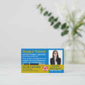 Mobile Notar Public Customizable Foto Business C Visitenkarte (Stehend Vorderseite)