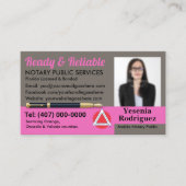 Mobile Notar Public Customizable Foto Business C Visitenkarte (Vorderseite)