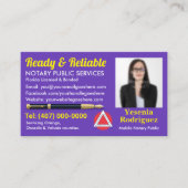 Mobile Notar Public Customizable Foto Business C Visitenkarte (Vorderseite)