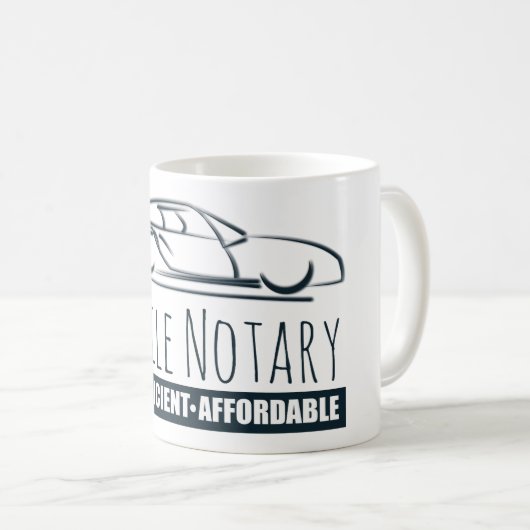 Mobile Notar Public Fast Car Kaffeetasse (VorderseiteRechts)