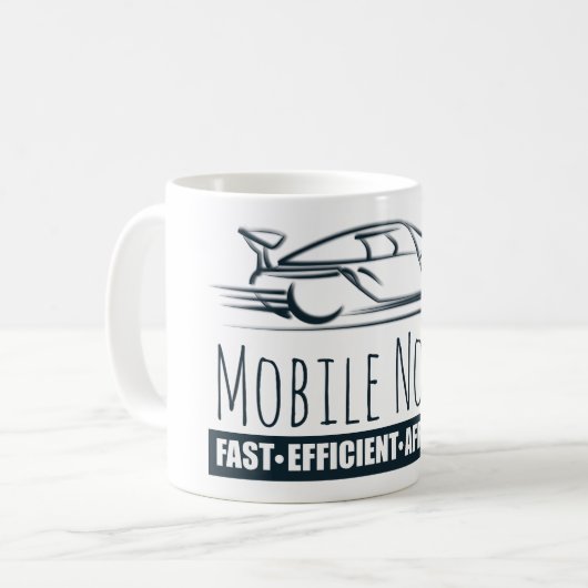 Mobile Notar Public Fast Car Kaffeetasse (Vorderseite Links)