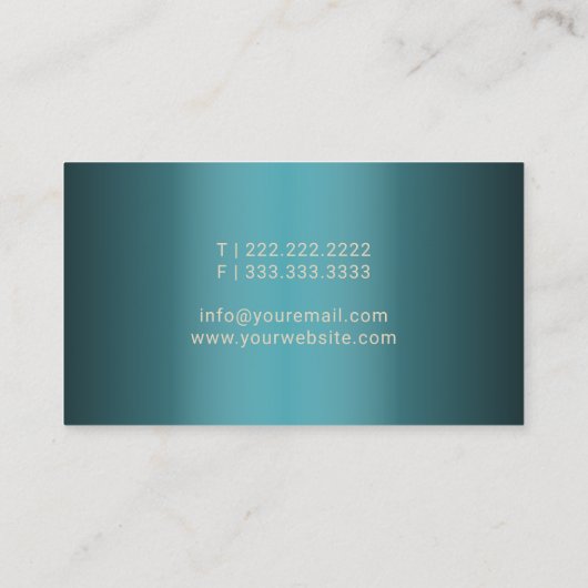 Mobile Notar Public Golden Signature Pen Aquamarin Visitenkarte (Rückseite)