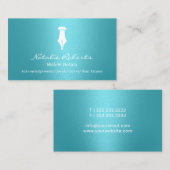 Mobile Notar Public Golden Signature Pen Turquoise Visitenkarte (Vorne/Hinten)
