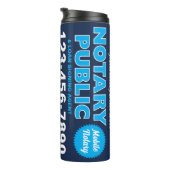 Mobile Notar Public Navy Blue Travel Thermosbecher (Nach rechts gedreht)