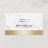 Mobile Notar Public Service Gold Border Marble Visitenkarte (Rückseite)