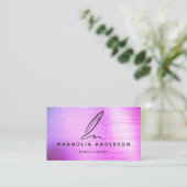Mobile Notar Quill Ombre Brushed Metal Visitenkarte (Stehend Vorderseite)