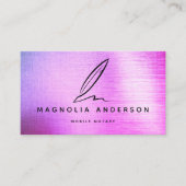 Mobile Notar Quill Ombre Brushed Metal Visitenkarte (Vorderseite)